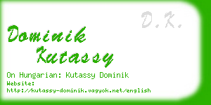 dominik kutassy business card